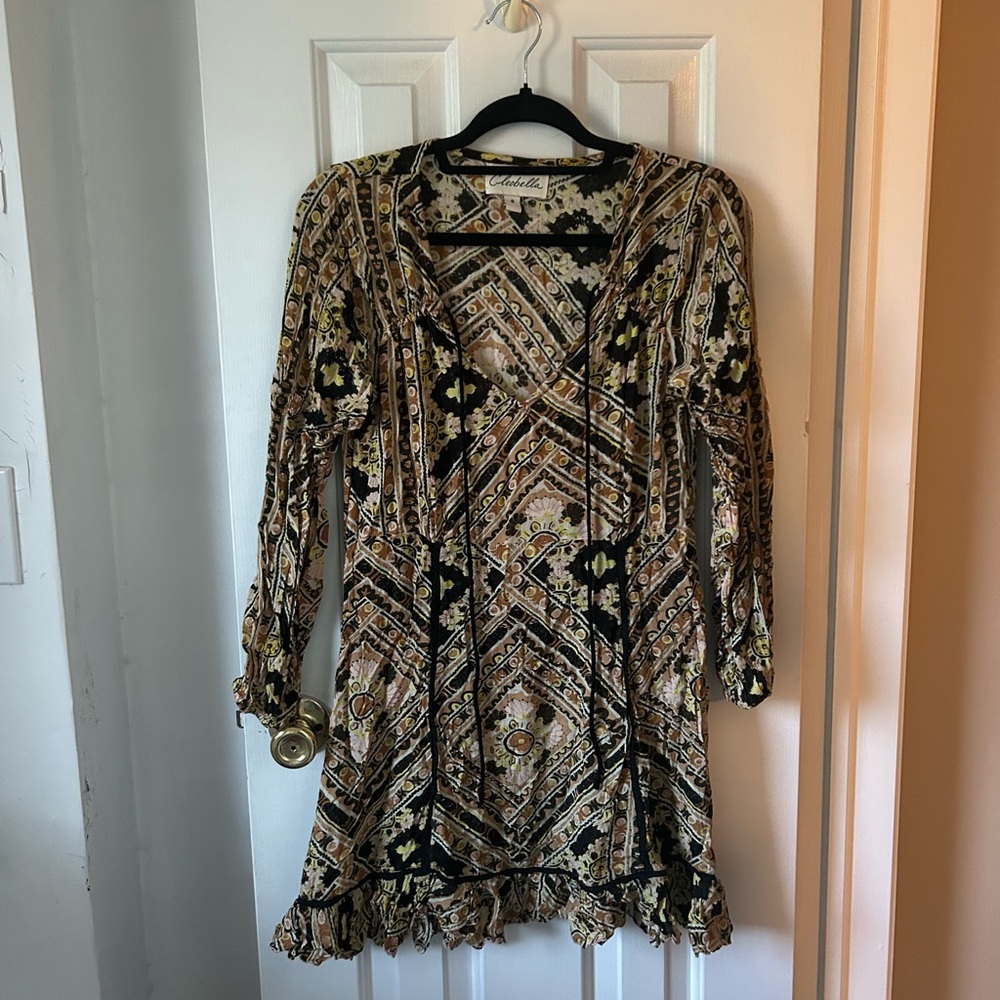 Cleobella V-Neck Mini Dress